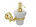 Дозатор для жидкого мыла, Cisal, Croisette, одинарный, ширина, мм-136, глубина, мм-124, высота, мм-166, настенный, материал колбы-керамика, без декора, цвет-золото