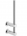 Держатель запасного рулона бумаги, Cisal, Xion, вертикальный, ширина, мм-20, глубина, мм-60, высота, мм-190, материал-нержавеющая сталь, цвет-нержавеющая сталь