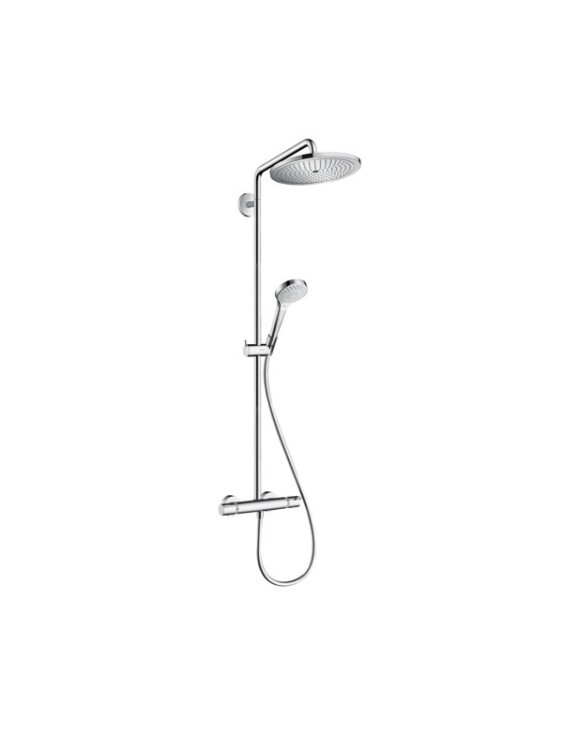 Душевая стойка, Hansgrohe, Croma Select S, смеситель-есть, тип открывания воды-двухвентильный, тип регулирования воды-термостатический картридж, верхний душ-есть, форма верхнего душа-круглая, размер верхнего душа-280, держатель верхнего душа-есть, вынос,