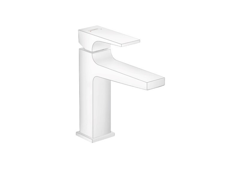 Смеситель для раковины, Hansgrohe, Metropol, тип открывания воды-однорычажный, тип регулирования воды-керамический узел смешивания, отверстия для монтажа-1, высота, мм-184, вынос излива, мм-135, донный клапан-есть, стандарт подвода воды-3/8", цвет-белый м
