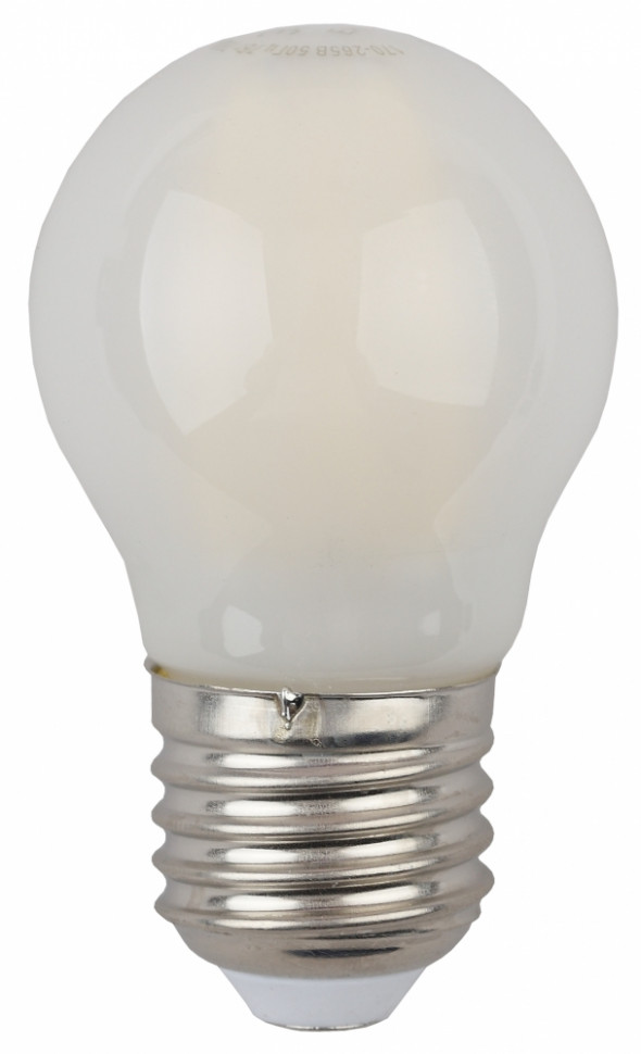 Светодиодная лампа (филамент, шар мат, 9Вт, нейтр, E27) F-LED P45-9w-840-E27 frost ЭРА (10/100/3600) Б0047030