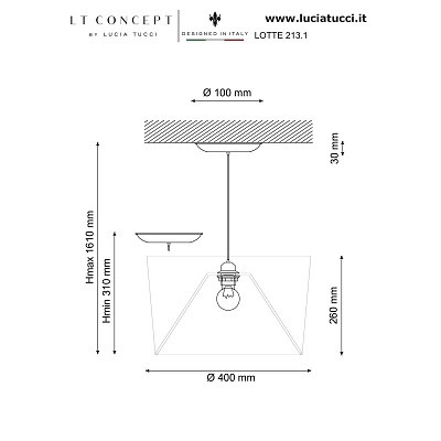 Подвесной светильник Lucia Tucci Lotte 214.1