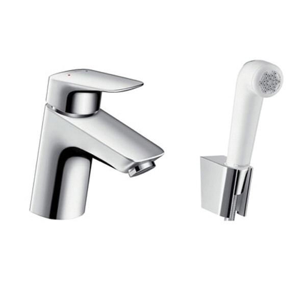 Смеситель для раковины, Hansgrohe, Logis, тип открывания воды-однорычажный, тип регулирования воды-керамический картридж, тип установки-на раковину, отверстия для монтажа-1, высота, мм-138, вынос излива, мм-107, тип излива-неподвижный, тип подводки-гибкая