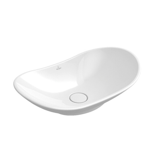 Раковина, Villeroy&Boch, My Nature, ширина, мм-810, глубина, мм-410, высота, мм-160, тип установки-накладной, отверстия для смесителя-отсутствуют, декор-без декора, материал-санфарфор, грязеотталкивающее покрытие-CeramicPlus, крепёж-есть, цвет-альпийский