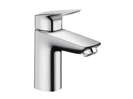 Смеситель для раковины, Hansgrohe, Logis, тип открывания воды-однорычажный, тип регулирования воды-керамический картридж, тип установки-на раковину, отверстия для монтажа-1, высота, мм-163, вынос излива, мм-108, тип излива-неподвижный, донный клапан-есть,