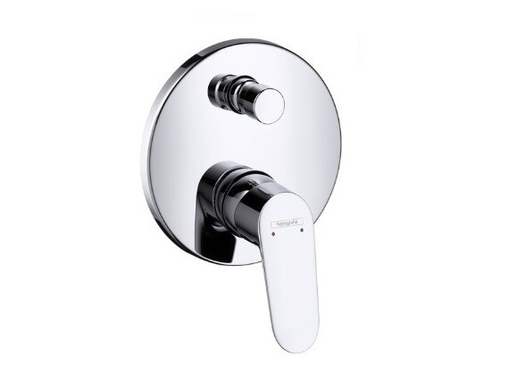 Смеситель для душа, Hansgrohe, Focus, тип открывания воды-рычажный, тип регулирования воды-керамический картридж, монтаж-вертикальный встраиваемый (настенный), отверстия для монтажа-1, внутренняя часть-необходимо заказать, цвет-хром
