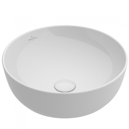 Раковина, Villeroy&amp;Boch, Artis, ширина, мм-430, глубина, мм-430, высота, мм-125, тип установки-на столешницу, отверстия для смесителя-отсутствуют, материал-TitanCeram, цвет-Mint