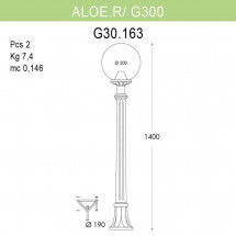Уличный светильник Fumagalli Aloe R/G300 G30.163.000.AZE27