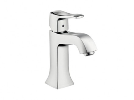 Смеситель для раковины, Hansgrohe, Metris Classic, тип открывания воды-однорычажный, тип регулирования воды-керамический картридж, тип установки-на раковину, отверстия для монтажа-1, высота, мм-185, вынос излива, мм-113, тип излива-неподвижный, донный кла