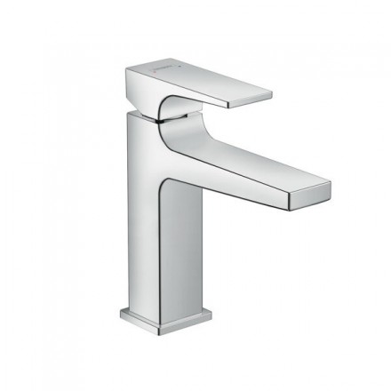 Смеситель для раковины, Hansgrohe, Metropol, тип открывания воды-однорычажный, отверстия для монтажа-1, высота, мм-184, вынос излива, мм-135, донный клапан-есть, цвет-хром, с рычаговой рукояткой и сливным гарнитуром