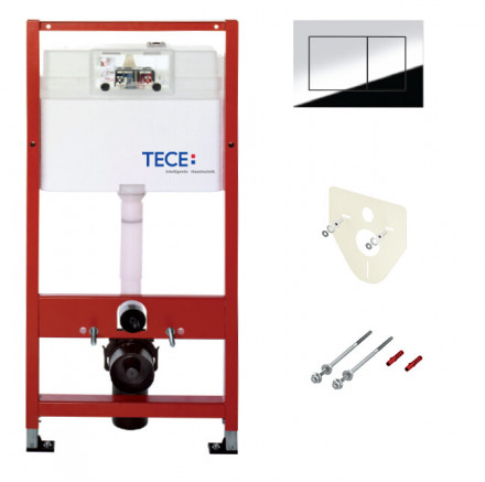 Инсталляция, TECE, TECEbase, назначение-для унитаза, ширина, мм-500, глубина, мм-150, высота, мм-1120, материал-сталь, тип установки-встраиваемый, тип смыва-двойной, объем сливного бачка, л-10, клавиша смыва-есть, тип управления-механический, материал кла