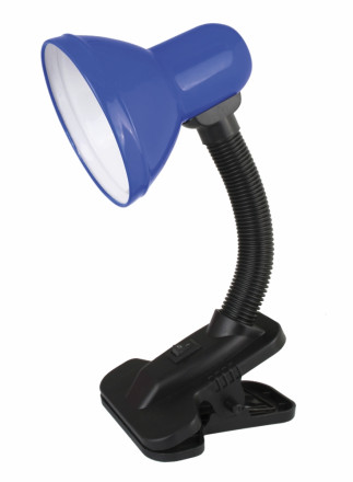 Светильник настольный с прищепкой Ultraflash UF-320P (230В, 60Вт, E27, ЛОН) C06 синий 12372