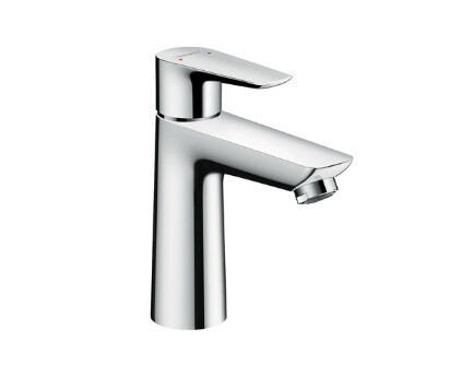 Смеситель для раковины, Hansgrohe, Talis E, тип открывания воды-однорычажный, тип регулирования воды-керамический узел смешивания, отверстия для монтажа-1, высота, мм-162, вынос излива, мм-112, донный клапан-есть, цвет-хром