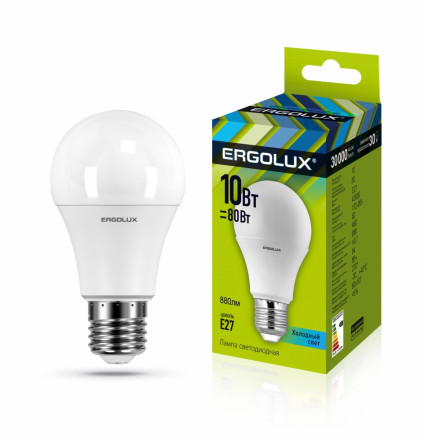 Светодиодная лампа E27 10W 4500K Ergolux LED-A60-10W-E27-4K 12149