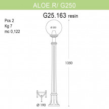 Уличный светильник Fumagalli Aloe R/G250 G25.163.000.AXE27