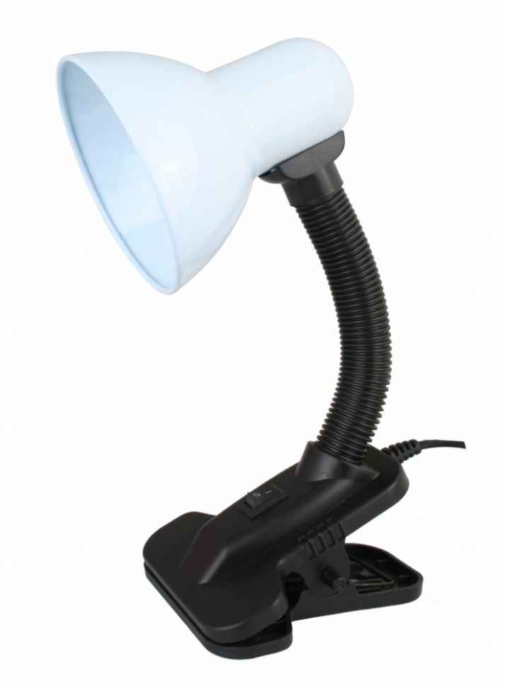 Светильник настольный с прищепкой Ultraflash UF-320P (230В, 60Вт, E27, ЛОН) C01 белый 12370