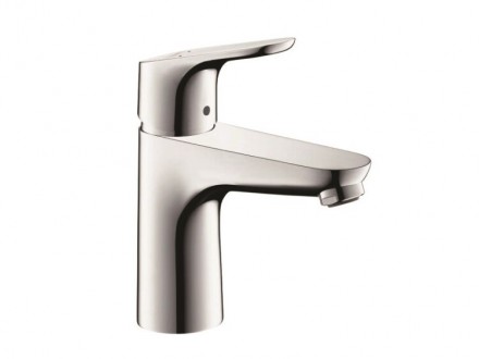 Смеситель для раковины, Hansgrohe, Focus, тип открывания воды-однорычажный, тип регулирования воды-керамический картридж, тип установки-на раковину, отверстия для монтажа-1, высота, мм-204, вынос излива, мм-119, тип излива-неподвижный, тип подводки-гибкая