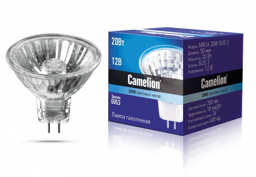 Галогенная лампа G13 20W Camelion MR16 20W GU5.3 (3059)