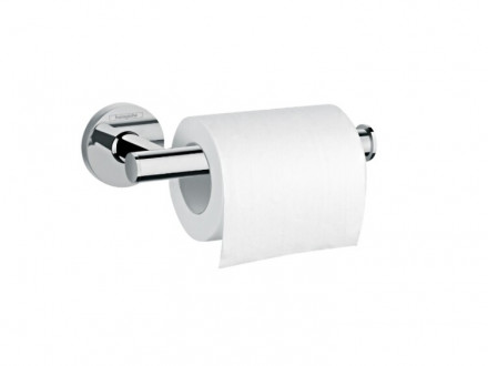 Бумагодержатель, Hansgrohe, Logis Universal, ширина, мм-148, глубина, мм-77, высота, мм-26, тип установки-настенный, цвет-хром, материал-латунь, материал держателя-металл