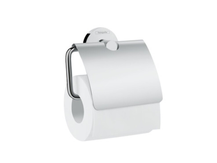Бумагодержатель, Hansgrohe, Logis Universal, ширина, мм-138, высота, мм-92, тип установки-настенный, цвет-хром, материал-латунь, материал держателя-металл