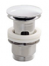 Донный клапан, Cisal, 1 1/4, тип-Clic Clac, форма крышки-круглая, цвет-Brushed Nickel