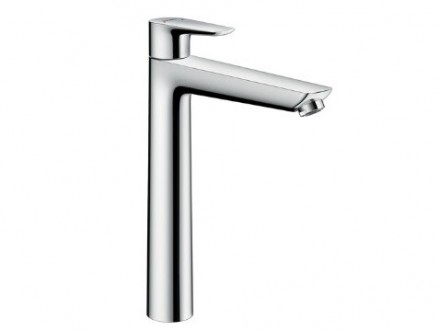 Смеситель для раковины, Hansgrohe, Talis E, тип открывания воды-однорычажный, тип регулирования воды-керамический узел смешивания, отверстия для монтажа-1, высота, мм-292, вынос излива, мм-183, донный клапан-есть, цвет-хром