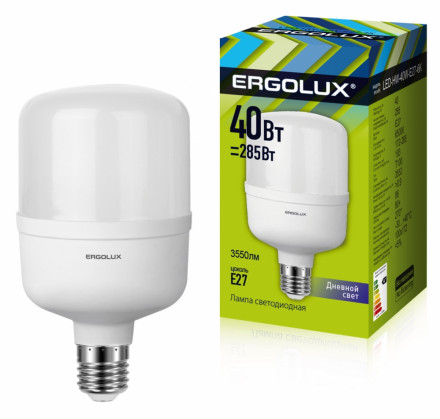 Светодиодная лампа E27 40W 6500K Ergolux LED-HW-40W-E27-6K 13555