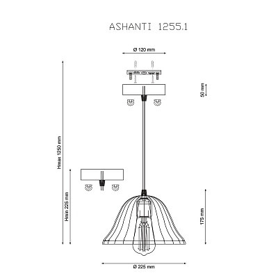 Подвесной светильник Lucia Tucci Ashanti 1255.1