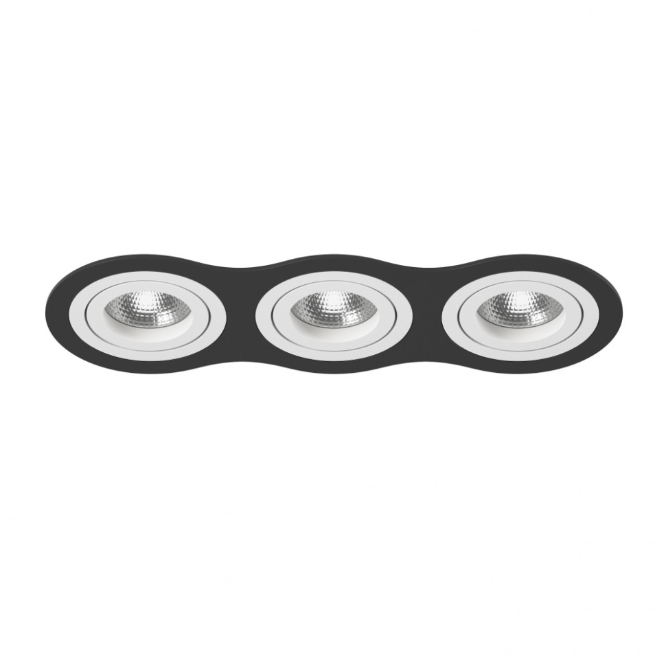 i637060606 Встраиваемый точечный светильник Intero 16 Triple Round Lightstar (комплект из 217637+217606+217606+217606)