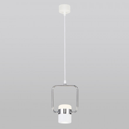 Подвесной светодиодный светильник Eurosvet Oskar 50165/1 LED хром/белый хром/белый