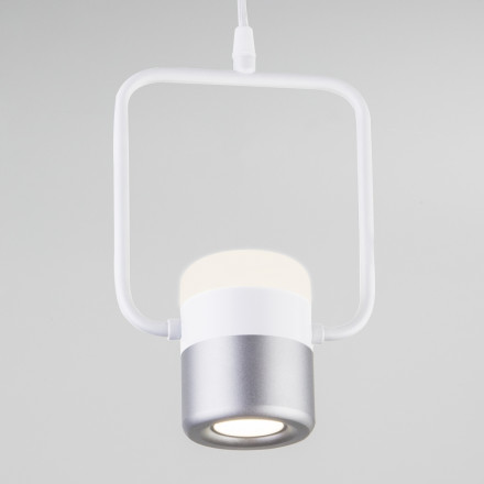 Подвесной светодиодный светильник Eurosvet Oskar 50165/1 LED белый/серебро белый/серебро
