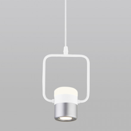 Подвесной светодиодный светильник Eurosvet Oskar 50165/1 LED белый/серебро белый/серебро