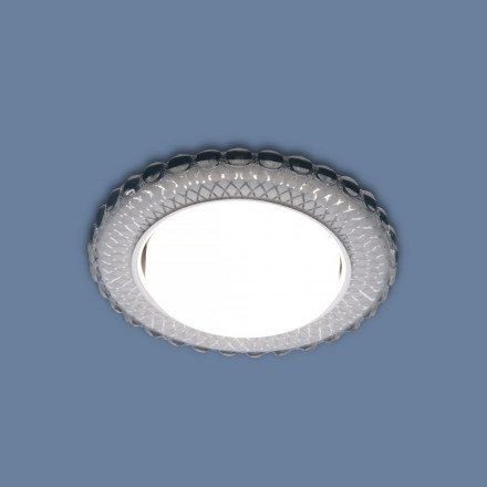 Встраиваемый светильник с LED подсветкой Elektrostandard 3034 GX53 SL/WH зеркальный/белый (a047763)