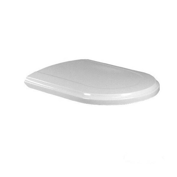 Сиденье для унитаза, Villeroy&Boch, Hommage, с крышкой, ширина, мм-370, глубина, мм-560, высота, мм-30, тип шарниров-SoftClose, Quick Release, материал шарниров-латунь, цвет шарниров-латунь, материал сиденья-пластик, цвет-альпийский белый