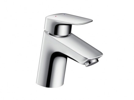Смеситель для раковины, Hansgrohe, Logis, тип открывания воды-однорычажный, тип регулирования воды-керамический картридж, тип установки-на раковину, отверстия для монтажа-1, высота, мм-166, вынос излива, мм-107, тип излива-неподвижный, донный клапан-есть,