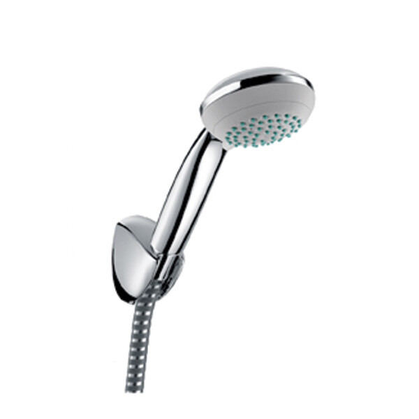 Душевой набор, Hansgrohe, Crometta 85 Vario, размер душевого диска, мм-85, форма лейки-круглая, количество режимов-2,тип струи-Vario, обычная, держатель для душа-есть, шланг-есть, длина шланга, мм-1600, цвет-хром