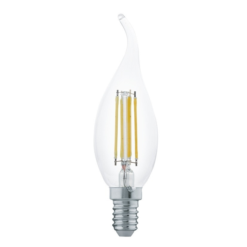 Лампа светодиодная филаментная Eglo E14 4W 2700К прозрачная 11497