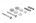 Крепление для напольных унитазов, биде, 6 х 70 мм, в комплекте: 2 шурупа с шестигранником и шлицом, 4 заглушки (2 белые и 2 хромированные), 2 шайбы, 2 дюбеля, материал: латунь