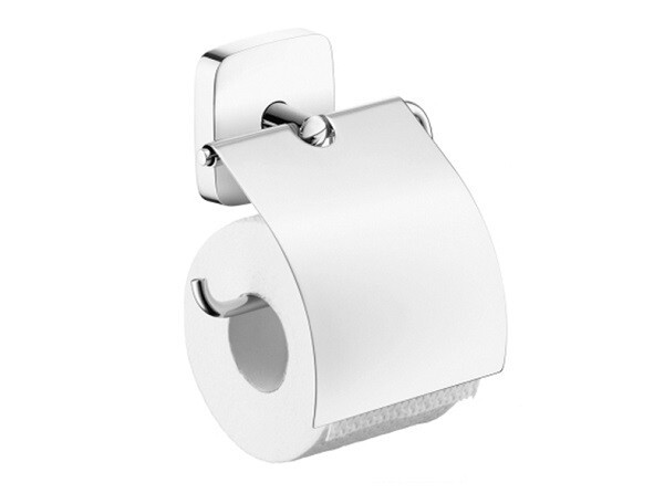 Бумагодержатель, Hansgrohe, PuraVida, ширина, мм-157, глубина, мм-106, высота, мм-160, тип установки-настенный, цвет-хром, материал-латунь, материал держателя-металл