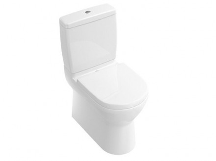 Унитаз, Villeroy&amp;Boch, O&#039;Novo, традиционный (с закрытым смывным краем), тип установки-напольный, ширина, мм-360, глубина, мм-650, высота, мм-400, форма чаши-овальная, выпуск-горизонтальный, материал-керамика, сиденье-в комплект не входит (приобретается от