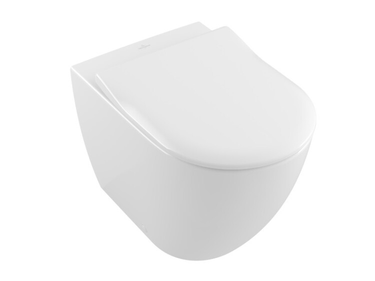 Унитаз, Villeroy&Boch, Subway 2.0, безободковый (с открытым смывным краем), тип установки-приставной, ширина, мм-370, глубина, мм-560, высота, мм-400, форма чаши-овальная, выпуск-горизонтальный, материал-керамика, сиденье-в комплект не входит (приобретает