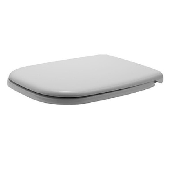 Сиденье для унитаза, Duravit, D-Code, с крышкой, ширина, мм-355, глубина, мм-425, высота, мм-30, тип шарниров-SoftClose, материал шарниров-пластик, цвет шарниров-хром, декор-без декора, цвет-белый