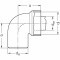 Отвод, Rehau, RAUPIANO, 90°, 50, 40-30, PP (полипропилен), под сифон