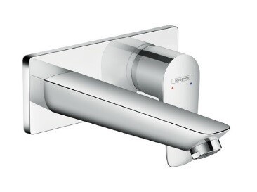 Смеситель для раковины, Hansgrohe, Talis E, тип открывания воды-однорычажный, тип регулирования воды-керамический узел смешивания, отверстия для монтажа-2, вынос излива, мм-165, внутренняя часть-необходимо заказать, цвет-хром