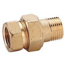 Сгон прямой с накидной гайкой, 3/4&quot;, нехромированный