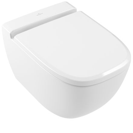 Унитаз, Villeroy&amp;Boch, Antheus, безободковый (с открытым смывным краем), тип установки-подвесной, ширина, мм-375, глубина, мм-560, высота, мм-350, форма чаши-прямоугольная, выпуск-горизонтальный, без декора, материал-керамика, сиденье-необходимо заказать,