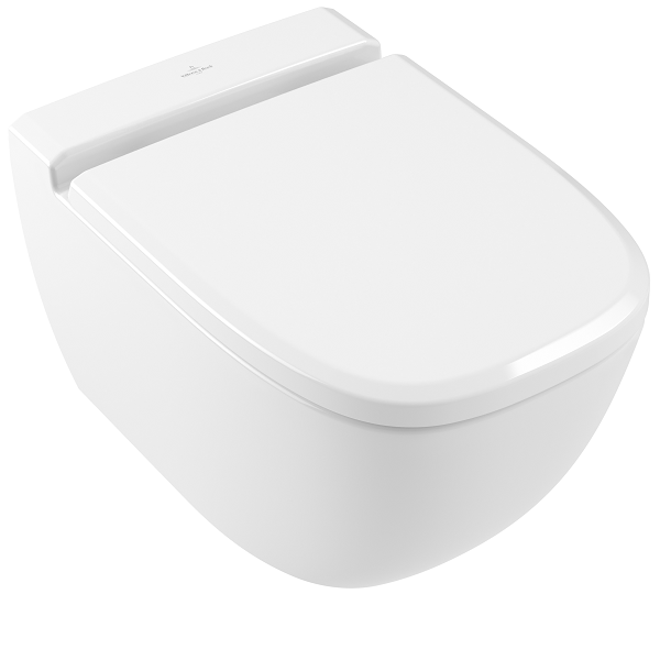 Унитаз, Villeroy&Boch, Antheus, безободковый (с открытым смывным краем), тип установки-подвесной, ширина, мм-375, глубина, мм-560, высота, мм-350, форма чаши-прямоугольная, выпуск-горизонтальный, без декора, материал-керамика, сиденье-необходимо заказать,