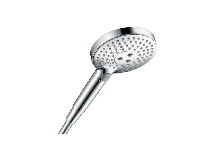 Ручной душ, Hansgrohe, Raindance Select S, диаметр лейки, мм-125, форма-круглая, количество режимов-3, тип струи-Rain, RainAir, WhirlAir, цвет-белый/хром