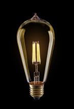 Лампа светодиодная диммируемая 7015 Колба светодиодный лофт GOLD ST64 4W Е27 2800К VG10-ST64Cwarm4W Voltega