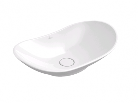 Раковина, Villeroy&amp;Boch, My Nature, ширина, мм-610, глубина, мм-360, высота, мм-150, тип установки-накладной, отверстия для смесителя-отсутствуют, материал-санфарфор, грязеотталкивающее покрытие-CeramicPlus, крепёж-есть, цвет-альпийский белый